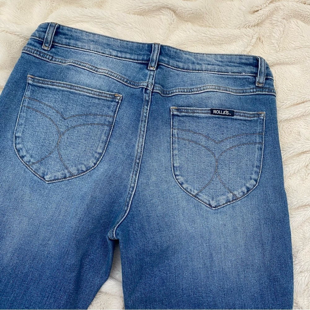 Rolla’s Dallas low-rise bootcut slim jeans Sz 31 medium wash - Picture 5 of 8